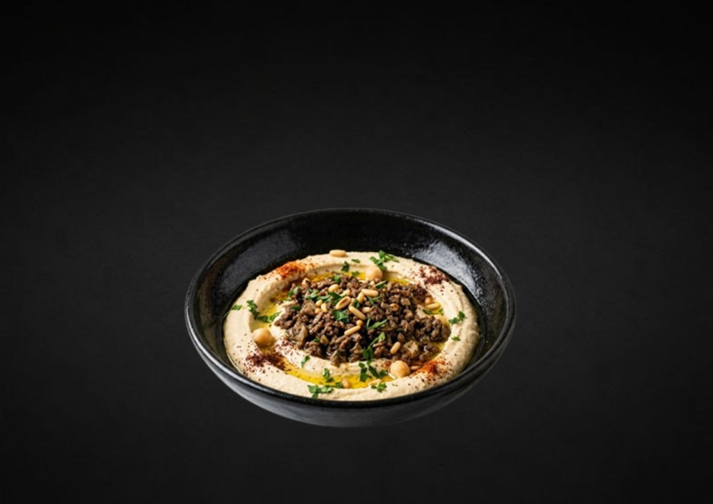 Houmous bi lahme